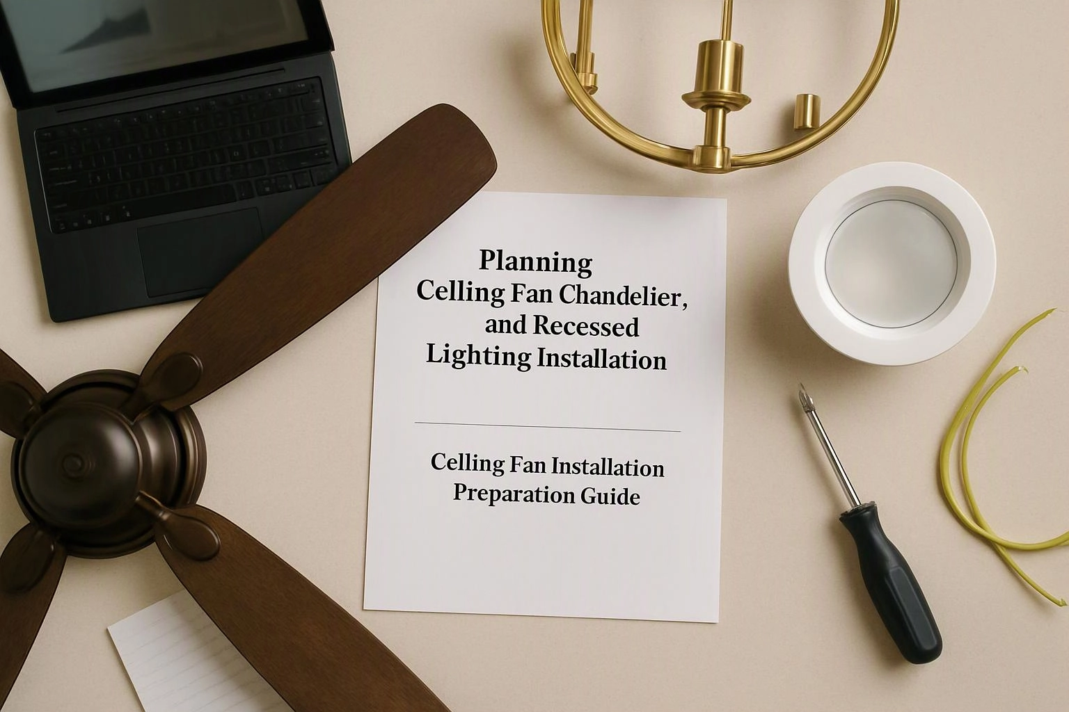 Planning Ceiling Fan, Chandelier, and Recessed Lighting Installation