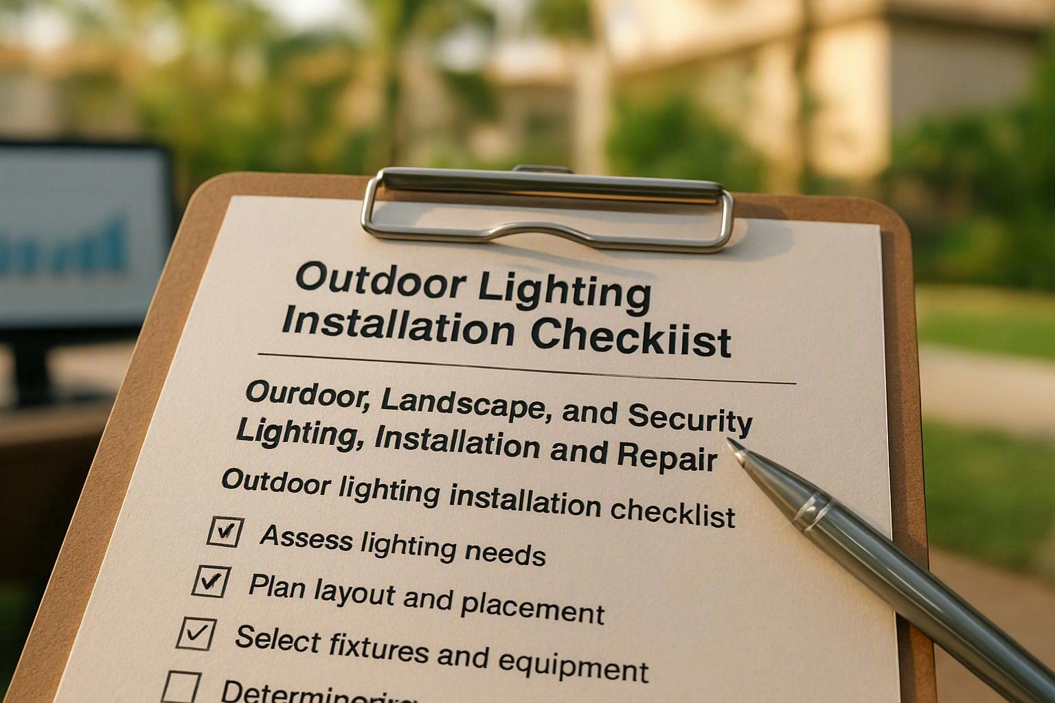 Outdoor, Landscape, and Security Lighting: Installation and Repair Planning
